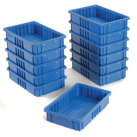 Quantum Storage Systems Divider Box, 16-1/2 in L, Blue, Polypropylene DG92035BL